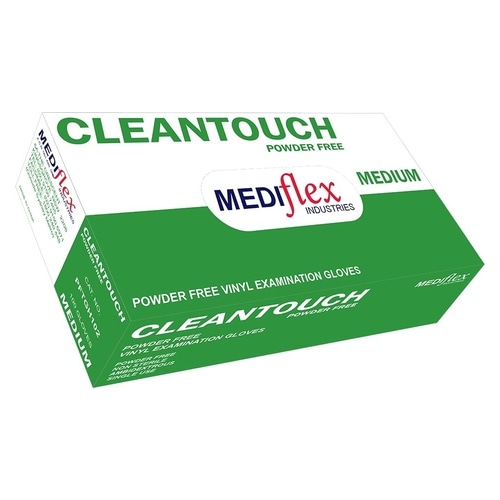 Cleantouch Vinyl P/Free Exam Gloves Medium 100x10/ctn